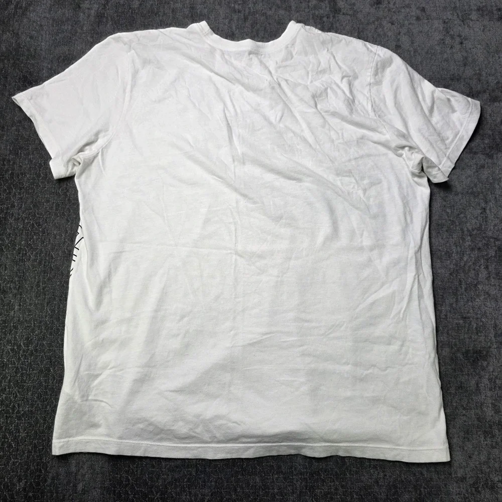 The North Face T Shirt Mens XL White Black AOP Allover Print Knit Cotton Street